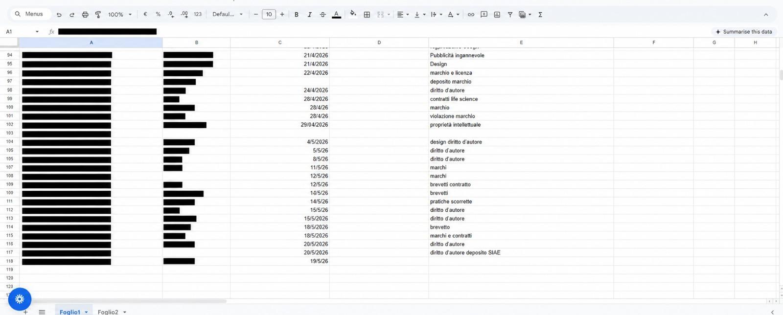 Rendicontazione clienti LexUP 1
